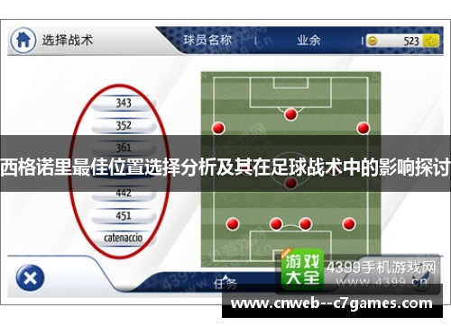 西格诺里最佳位置选择分析及其在足球战术中的影响探讨 西格诺里最佳位置选择分析及其在足球战术中的影响探讨